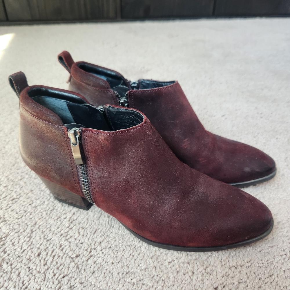 Franco Sarto Maroon Booties, size 7.5